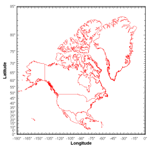 North America, Mercator projection
